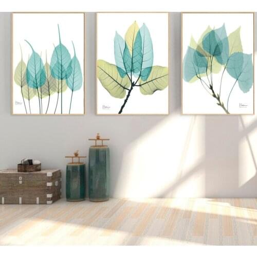 Plant Leaves Wall Art Canvas Painting Green Style Nordic Posters and Prints Modern Home Decoration Wall Pictures Canvas Prints
