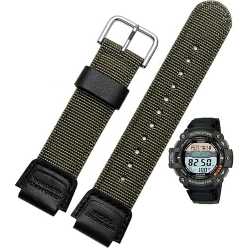 Nylon Strap Watchband for Casio SGW-300 AQW-110 SGW-400H W-735H W-S200H AE-1000W AE-1200 AEQ-110W Replacement Band Bracelet