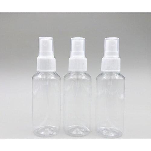2Oz Plastic Spray Bottles,60ML Empty Fine Mist Sprayers,Travel Perfume Atomizer for Cleaning Solutions (Spray Bottles, White+Cle