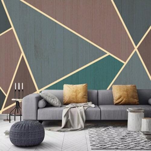 Custom Photo Wallpaper Modern Abstract Geometric Mural Retro Nostalgia Living Room Study Room TV Wall Decoration Papel De Parede