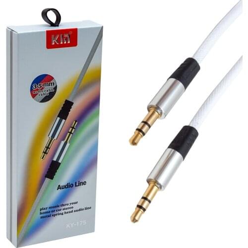 POWERMASTER PM-3779 3.5 MM MALE/MALE WHITE STEREO AUX CABLE