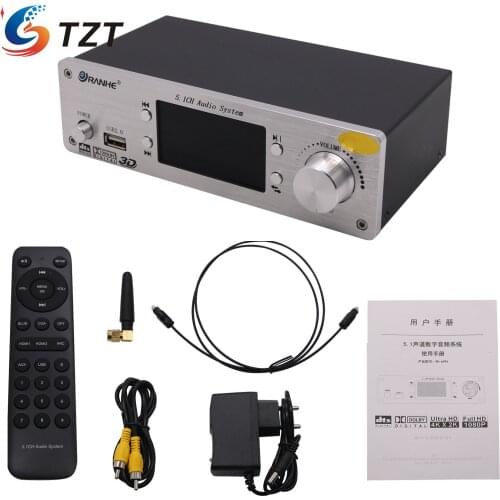 Professional 5.1 channel audio decoder U SB disk lossless music playback Bluetooth 5.0 fiber coaxial audio decoding 6 CH output