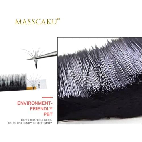 MASSCAKU Easy Fan Lash Bloom Eyelash Extension Austomatic Flowering Fast Fan Self-Making Fans Volume Lashes soft makeup eyelash