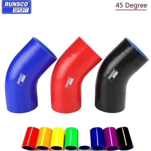 45 degree Silicone Elbow Hose Pipe Rubber Joiner Bend Tube for Intercooler Cold Air Intake Hose 38 45 51 57 63 70 76 83 89mm