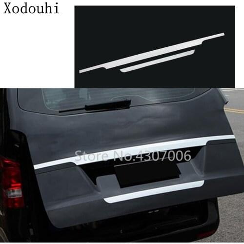 Car styling rear door tailgate bumper frame plate trim lamp trunk 2pcs For Mercedes Benz Vito W447 2017 2018 2019