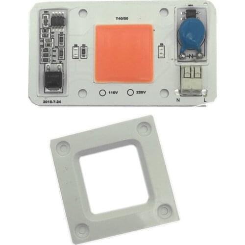 10pcs AC220V LED Plant Growth AC220V 50W LED Full Spectrum 380-840nm COB Chip for Promoting Plant Growth Landscape Illumination