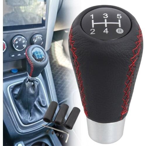 Universal leather shift knob Gear Shifter Shift Lever Knob Cover with Screws Parts only fits for circular gear lever