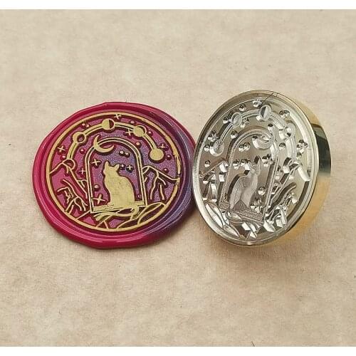 Magical cat stars Wax Seal Stamp, Mystery Sealing Wax Seal/gift Wax Stamp for pet lover, wedding invitation seal