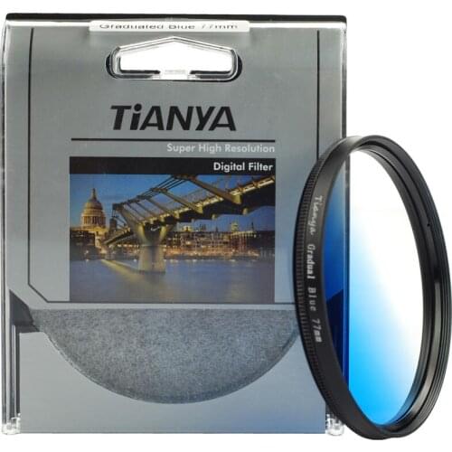 WTIANYA Bule Orange Grey Graduated Filter sets with filter pouch for Canon Nikon Sony Pentax 49mm Lens