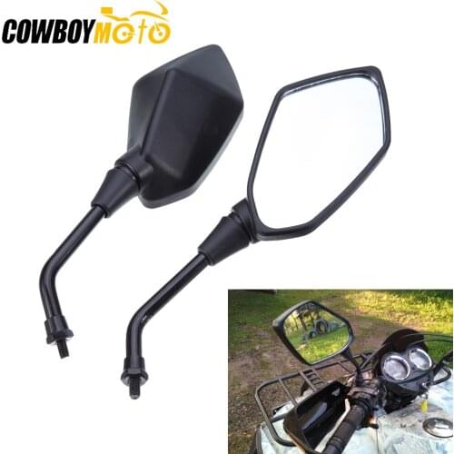 Motorcycle Scooter Rear View Mirrors Side Wing Mirror 10mm For Kawasaki Z1000 Z750 ER6 ER6B ER-6N Zephyr 1100 750 KLE400 KLE500