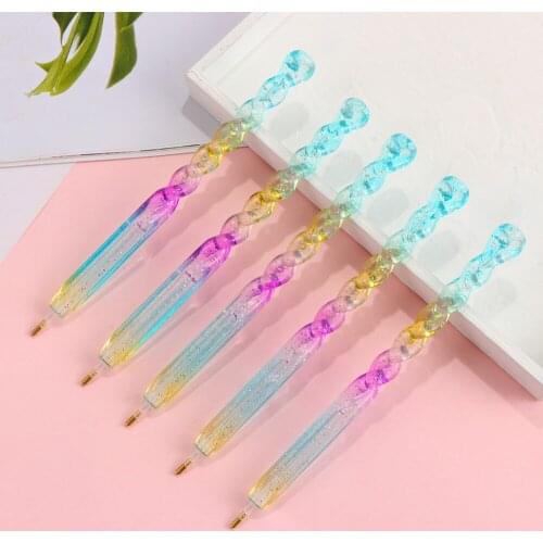 1PC Resin Plastic 5D Round Diamond Point Drill Pen Cross Stitch Diamond Painting Embroidery Crafts Sewing Accessories Supplies