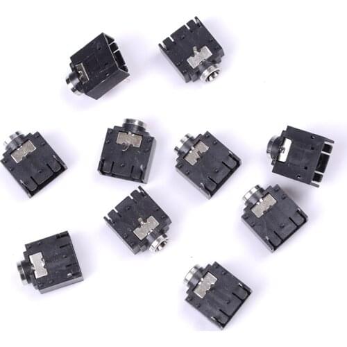 10 Pcs 3 Pin PCB Mount Female Stereo Jack Socket Connector 3.5mm