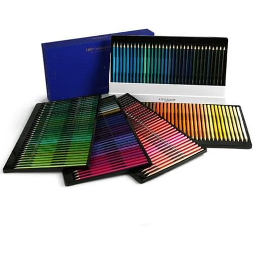 160 Professional Colored Pencils, Artist Pencils Set for Coloring Books, Premium Artist Soft Series Lead with Vibrant Colors