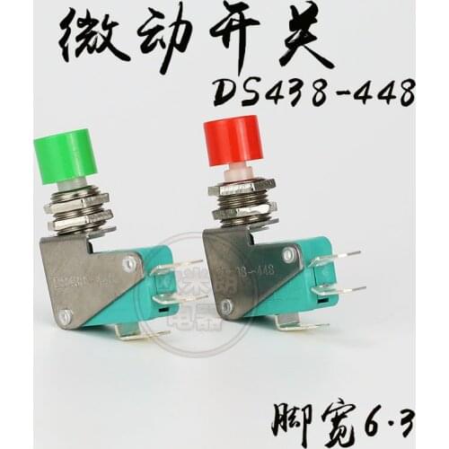 2pcs SPDT Momentary Red + Green Button Actuator Mini 12MM Switch 16A 125V/250V AC DS438 448