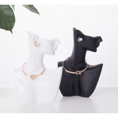 2020 Luxury New resin small medium side portrait model earrings necklace jewelry display stand necklace display props