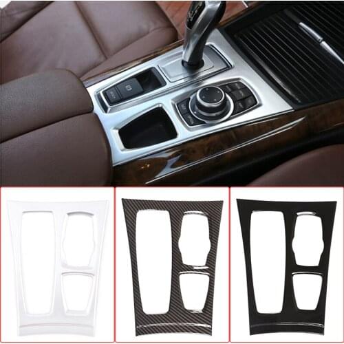 3Color LHD Car Control Gear Shift Frame Panel Trim Stickers ABS Chrome For BMW X5 X6 E70 E71 2010-2013 Auto Accessories Interior