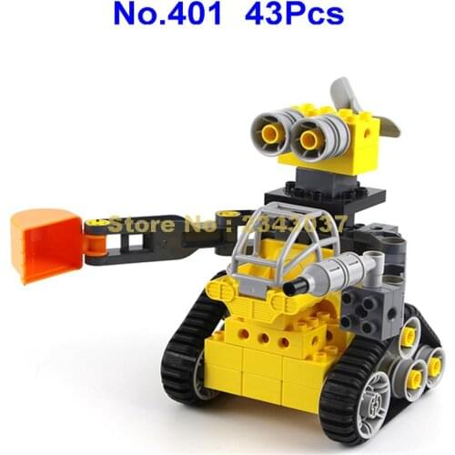 401 43pcs Track Robot Diy Big Particle Large Size Building Blocks Toy