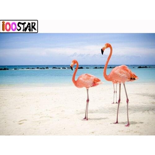 5D DIY diamond Painting embroidery Flamingo on the beach Full Square/Round Diamond Cross Stitch mosaic Home Decor Gift