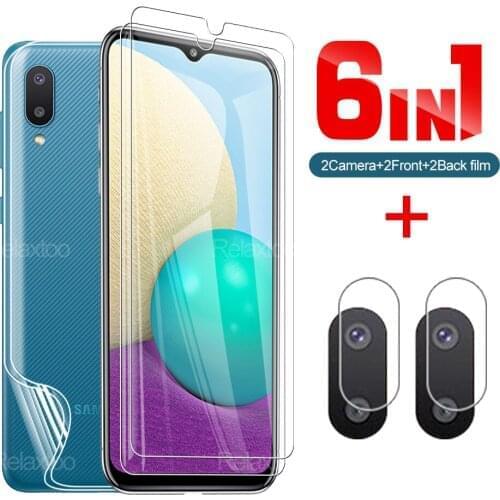 6-in-1 Tempered Glass And Back Hydraulic Film For Samsung Galaxy A02 For Samsung Galaxy A30s A31 A50 A50s A 71 Camera Lens Film