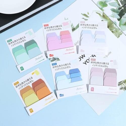 60 page Gradient color creative DIY message note Index Divider Sticky Notes Paper Tabs Office School Supply