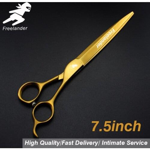 "7.5inch Professional Scissors Dog Pet Grooming Polishing Tool Animal Hair Cutting Scissors Stainless Steel Type Model Number"