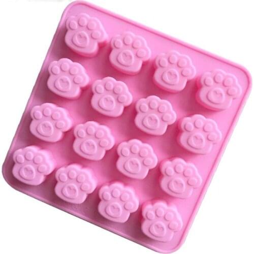 Free Shipping+Wholesale Cute Pet Cat Dog Paws Silicone Mold Cookie Chocolate Mould DIY Fondant Cake,100pcs/lot SN1995