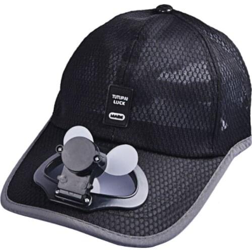 2021 New Unisex USB Charging Fan Baseball Cap Adults Summer Breathable Sunscreen Sun Hat