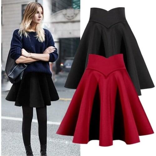 Black Skirt Women Fashion High Waist Tutu Multicolor Pleated Solid Color Short Skirt Casual Fashion Womens Clothing