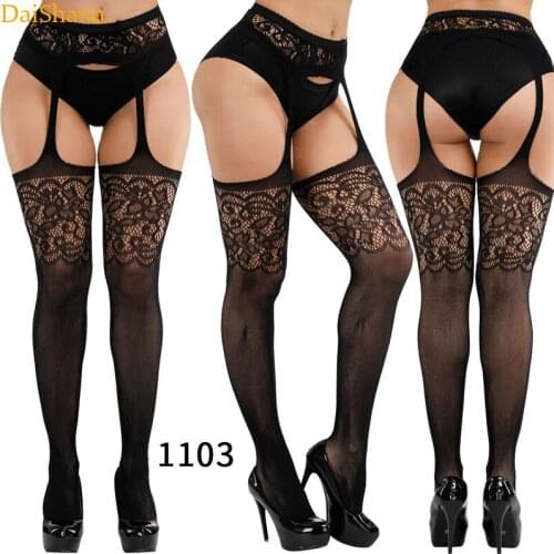 DaiShana 1Pairs SM Sexy Product Sex Toys For Woman Sock Adult Games Open Crotch Sexy Net Black Latex Socks