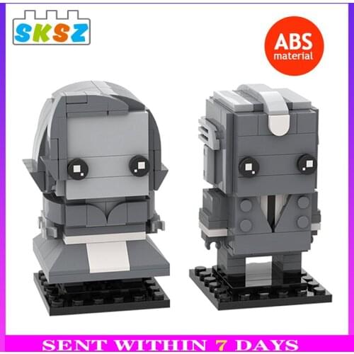 Square Head Figures Moc Mini Building Blocks Assembly Toy Character Dolls Bricks Model Action Diy Figures Toys Gifts for Kids