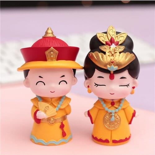Cute Emperor Couple Silicone Candle Mold for DIY Epoxy Resin Aromatherapy Candle Plaster Ornaments Handicrafts Soap Mould Tools