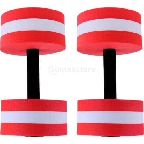 1 Pair Water Aerobics Dumbbells Aquatic EVA Foam Barbell Resistance Swimming Pool Fitness Equipment Accessories