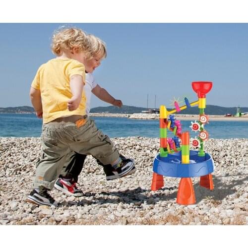 Outdoor Funnel Beach Table Toy Seaside Beach Funnel Toy Water Wheel Table Toys Beach Play Portable Educational Sand Kit Kid Gift