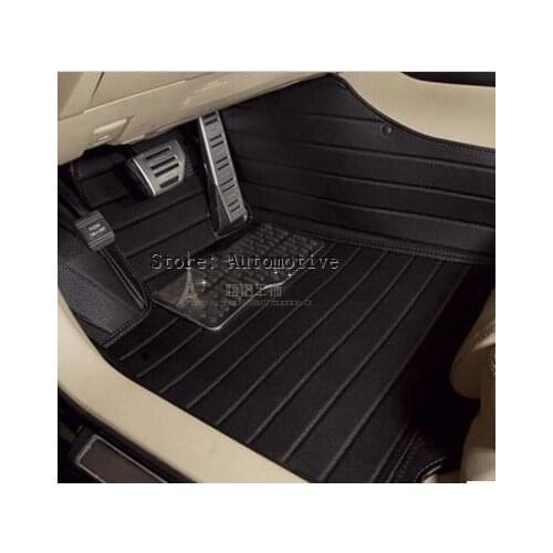 Best+Free shipping! Special floor mats for Mitsubishi Pajero 5seats 2015 durable waterproof leather carpets for Pajero 2014-2007