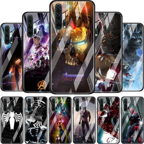 Marve llegends Iron Man Soft Tempered Glass Cover For Honor 30 20 10 9X 8X Lite Pro Plus Phone Case Coque Shell