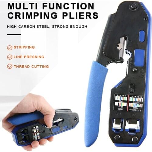 Multifunctional Crimper Plier Stripper RJ45 Ethernet Network Cable Tool For RJ45 Cat 6/Cat 5e/Cat 5 and RJ12/11 Connectors
