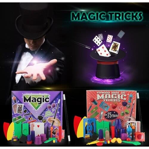 New Funny Magic Props Set For Kids Children Magic Tricks Toys Beginners Magic Kit Set Magic Performing Props Magic Puzzle Toy