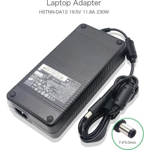 Original 230W HSTNN-DA12 608432-003 609946-001 Power Adapter For HP Elitebook 8740W 8760W 8770W 19.5V 11.8A 7.4*5.0mm Laptop