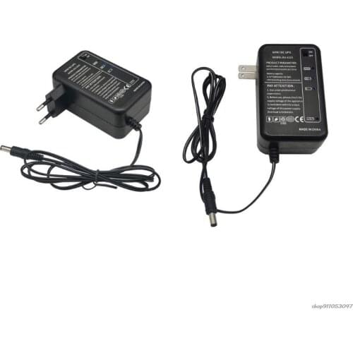 EU US Plug Rechargeable 5000mAh 5V 9V 12V UPS Uninterrupted Backup Power Supply 5.5x5.1mm Output Battery Pack for WiFi LED a8 21