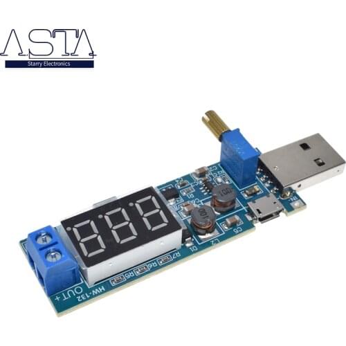 Boost Buck Converter USB Step UP / Down Power Supply Module DC-DC 5V to 3.3V / 12V Adjustable Out DC 1.2V-24V