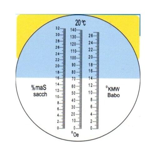 Refractometer OE wine alcohol meter Brix Salinometer Freezing instrument Concentration Meter 0-140OE 0-25KMW babo0-32% mas sacch