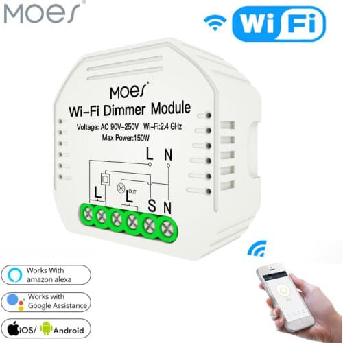 DIY Smart WiFi Light LED Dimmer Switch Smart Life/Tuya APP Remote Control 1/2 Way Switch,Works with Alexa Echo Google Home