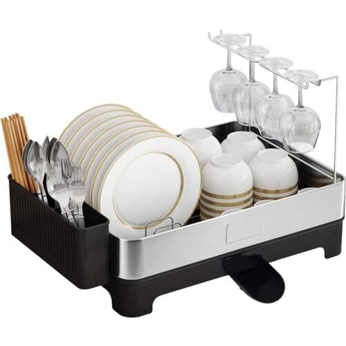 Japanese-style stainless steel dish drain rack kitchen tableware storage box double-layer dish rack water filter rack shelf new