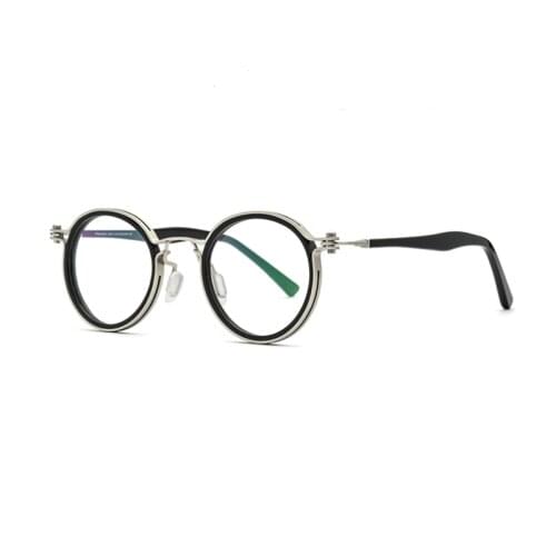 Vintage Reading Round Glasses Men Alloy Optical Eyewear Anti-fatigue Prescription Computer Eyeglasses Frames for Women