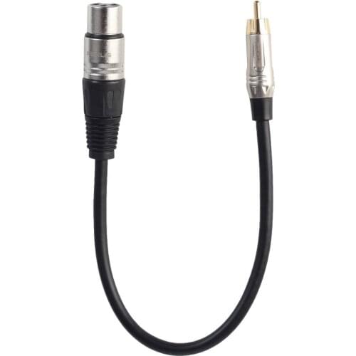 0.3m-10m Zinc alloy housing RCA Male to XLR 3pin Female Microphone mixer adapter cable