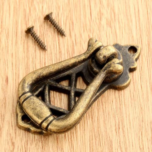 1pc Retro Single Hole 63*30mm Handle Jewelry Wooden Box Knobs Kitchen Cabinet Drawer Cupboard Pull Handles