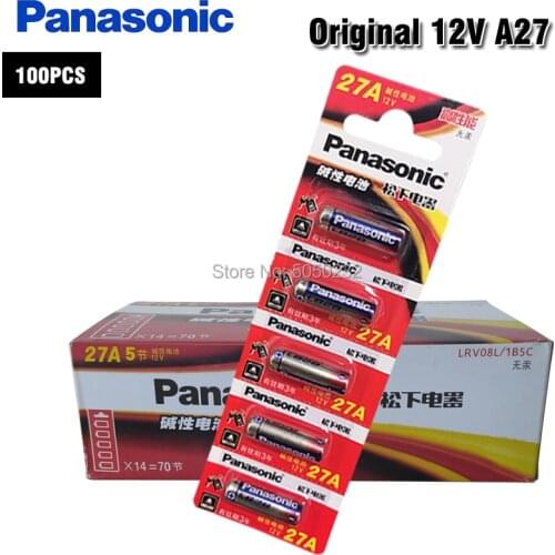 100PCS Panasonic Alkaline Battery 27A 12V A27 For Doorbell Car alarm Remote control G27A MN27 MS27 GP27A L828 V27GA ALK27A A27BP
