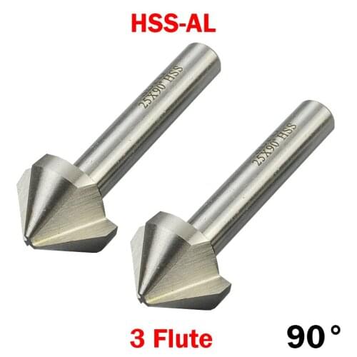 12.4mm 16.5mm 20.5mm 3 Flute 90 Degree HSS-AL Piloted Countersink Drill Bit CNC Chamfer Tool Counterbore End Mill Milling Cutter