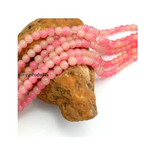 130pcs rose pink color Glass Round Beads 6MM DIY Beads For Jewelry bracelet necklace Making Wholesale dg4s