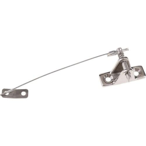 Stainless Steel Bimini Top Deck Hinge with Quick Release Pin & Lanyard